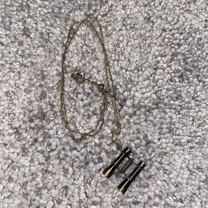 Vintage gold Binocular Necklace